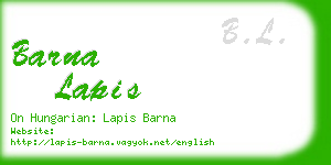 barna lapis business card